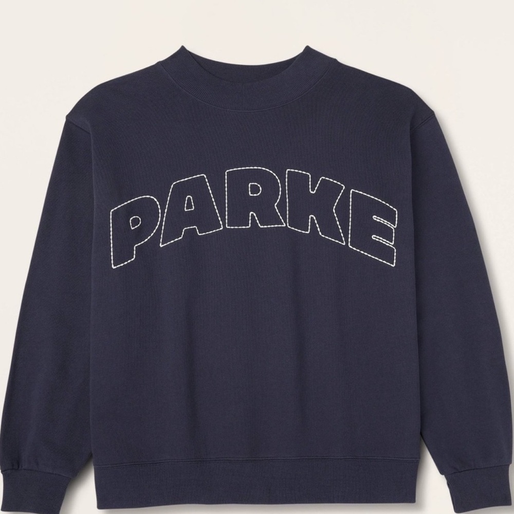 NWT Parke x Target Mockneck Pullover sweatshirt L/XL Navy Blue SOLD OUT